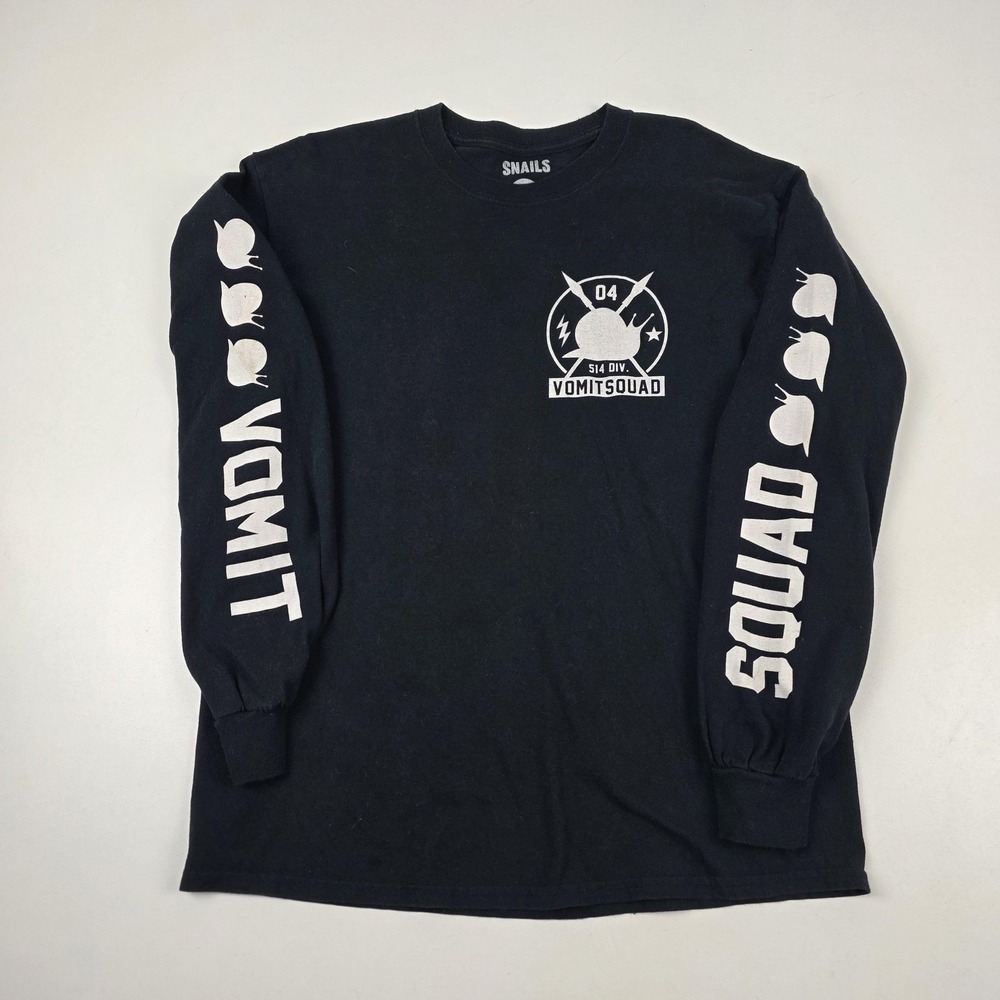 Snails Shirt Mens Large Black Long Sleeve Vomitsquad F*ck Salt 04 EDM Graphic